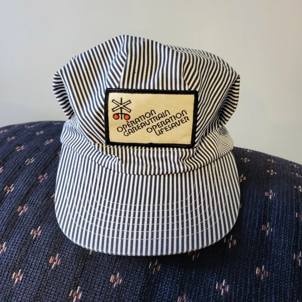 Vintage operation lifesaver train safety hat